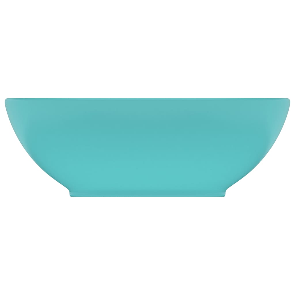 Luxuriöses Ovales Waschbecken Matt Hellgrün 40x33 cm Keramik - Premium Badezimmer-Waschbecken - Just €54.94! Shop now at homesales4u