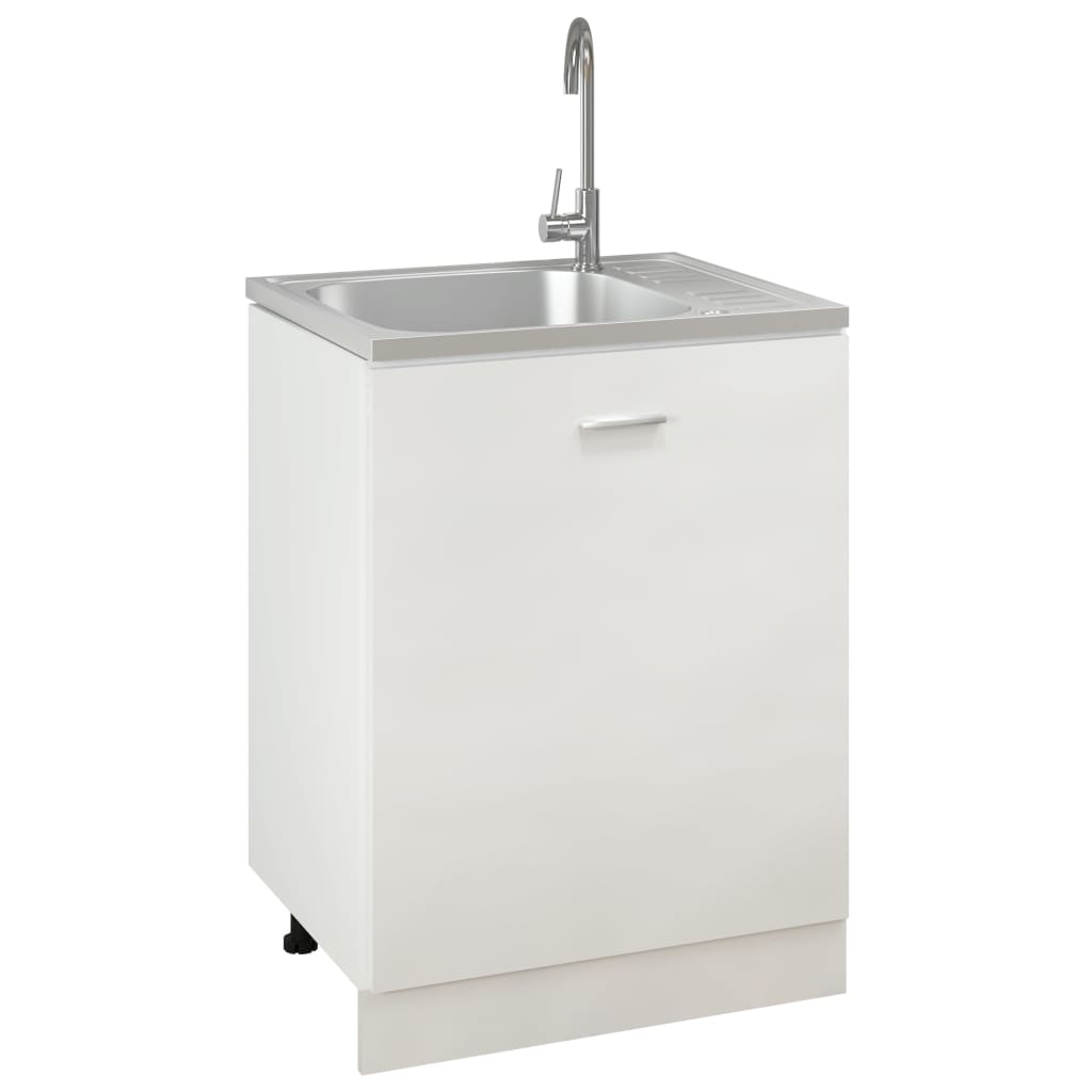 Spüle mit Abtropffläche Set Silbern 600x500x155 mm Edelstahl - Premium Küchenspülen & Spülbecken - Just €88.94! Shop now at homesales4u