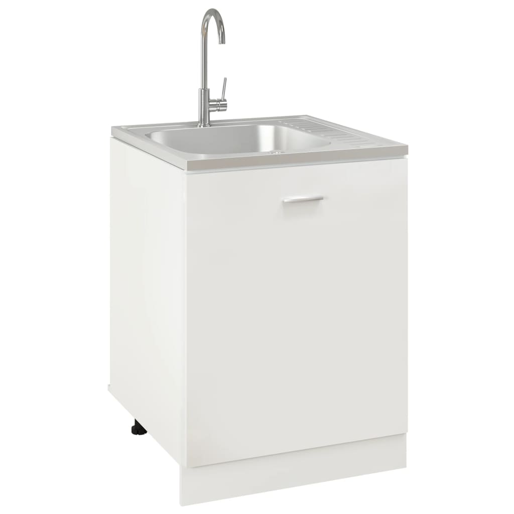 Spüle mit Abtropffläche Set Silbern 600x600x155 mm Edelstahl - Premium Küchenspülen & Spülbecken - Just €104.09! Shop now at homesales4u