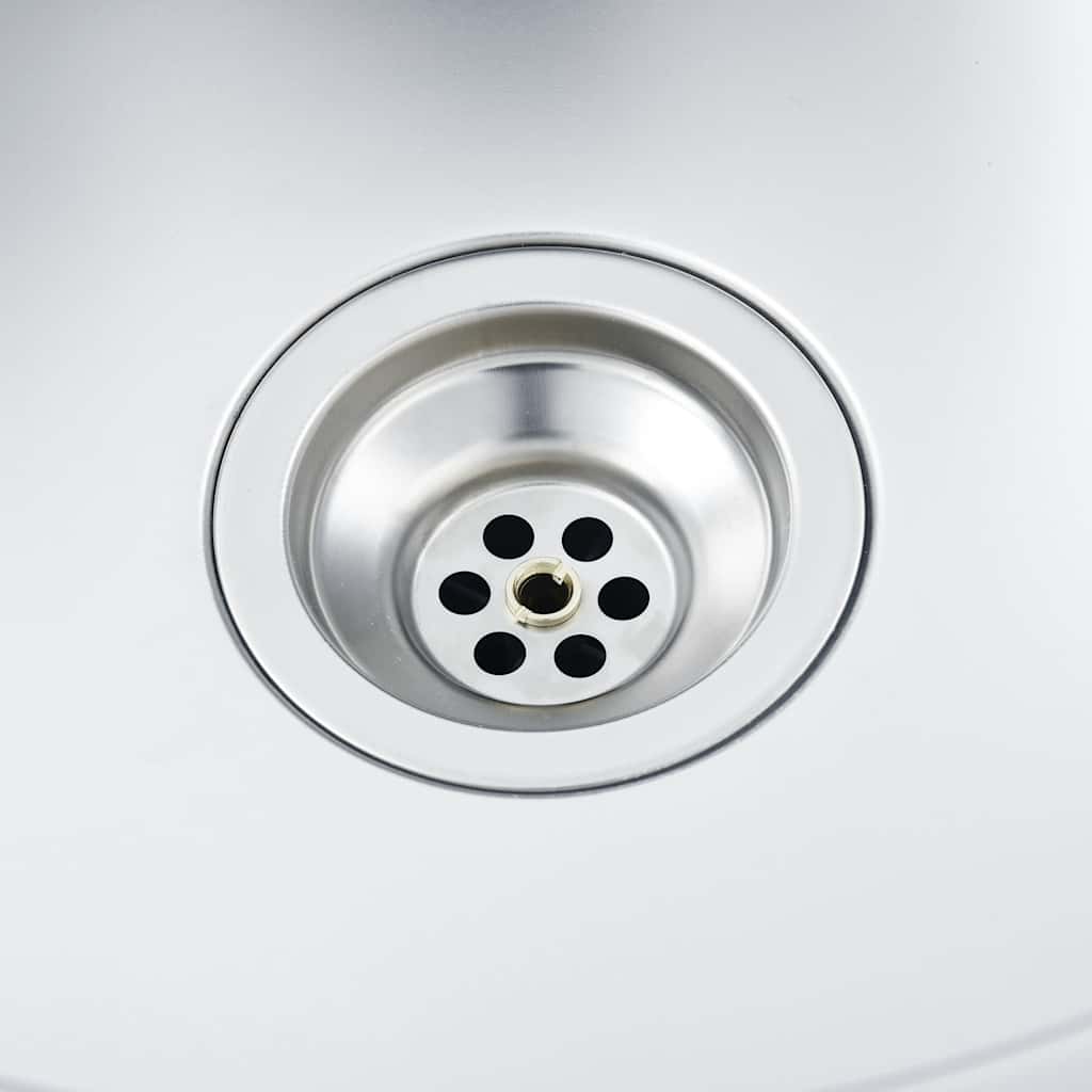 Spüle mit Abtropffläche Set Silbern 600x600x155 mm Edelstahl - Premium Küchenspülen & Spülbecken - Just €104.09! Shop now at homesales4u