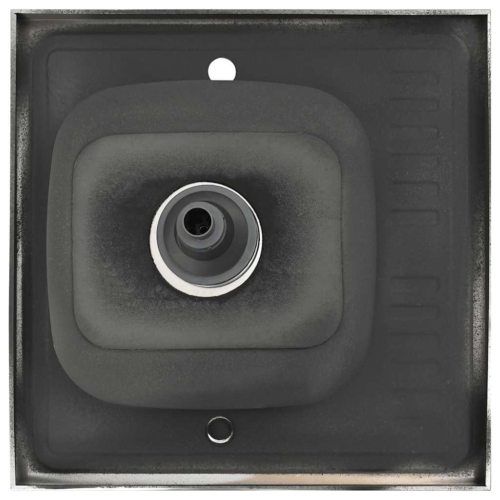 Spüle mit Abtropffläche Set Silbern 600x600x155 mm Edelstahl - Premium Küchenspülen & Spülbecken - Just €104.09! Shop now at homesales4u