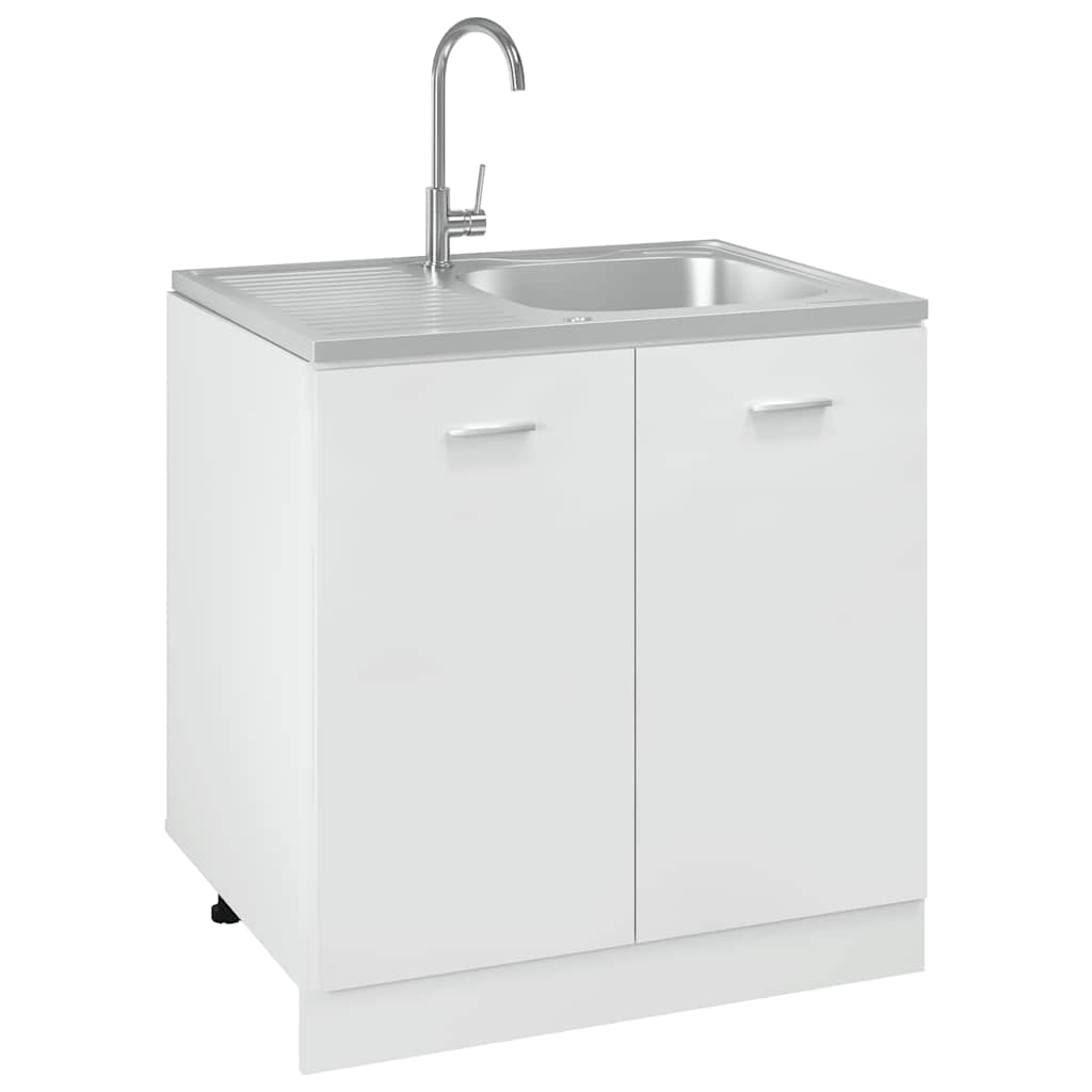 Spüle mit Abtropffläche Set Silbern 800x600x155 mm Edelstahl - Premium Küchenspülen & Spülbecken - Just €119.16! Shop now at homesales4u