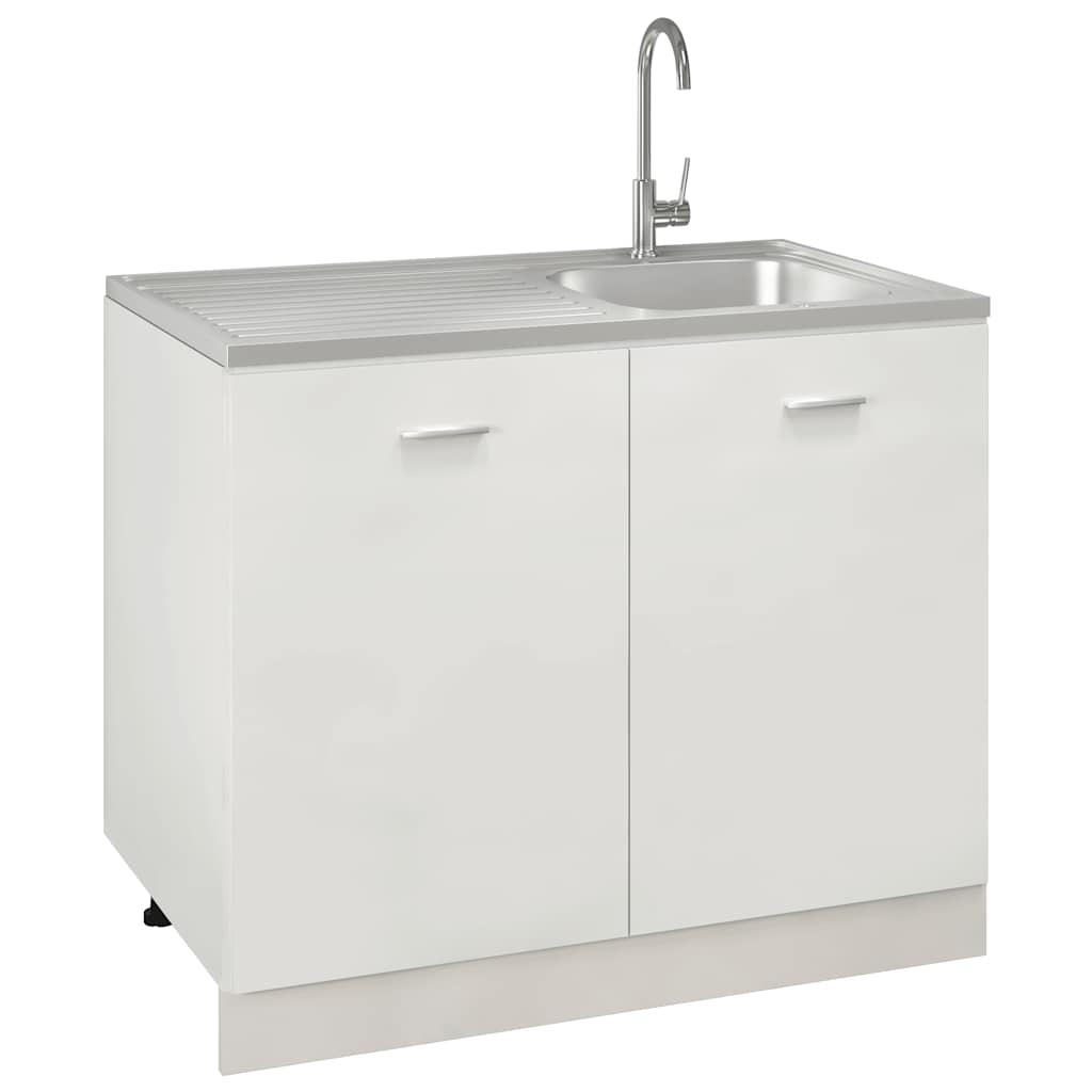 Spüle mit Abtropffläche Set Silbern 1000x600x155 mm Edelstahl - Premium Küchenspülen & Spülbecken - Just €201.72! Shop now at homesales4u