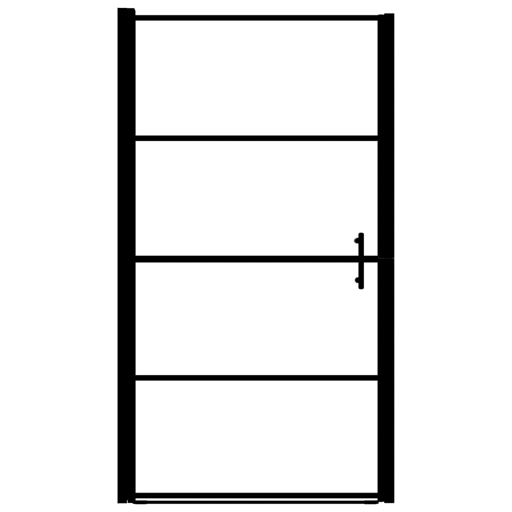 Duschtür Mattes Hartglas 91x195 cm Schwarz - Premium Duschkabinen & -türen - Just €269.75! Shop now at homesales4u