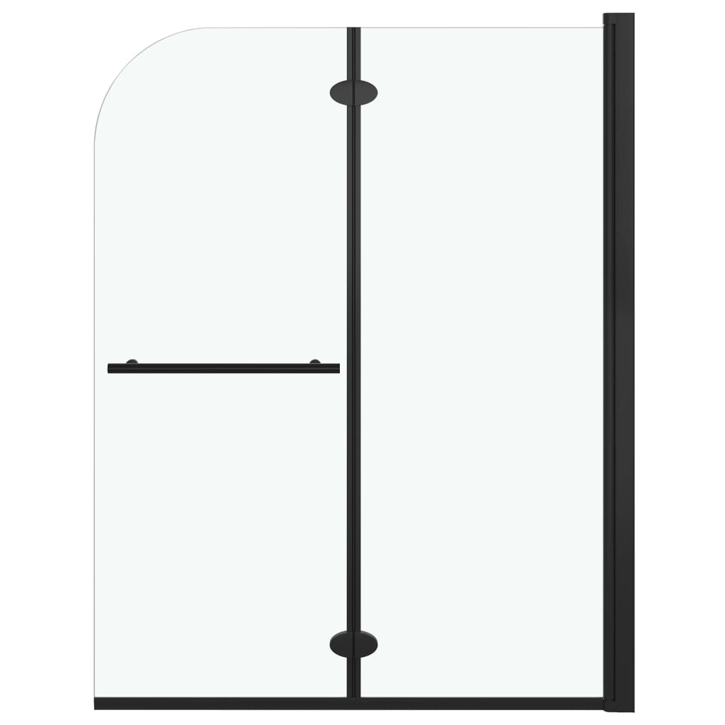 Faltbare Duschkabine 2 Paneele ESG 95x140 cm Schwarz - Premium Duschkabinen & -türen - Just €177.09! Shop now at homesales4u