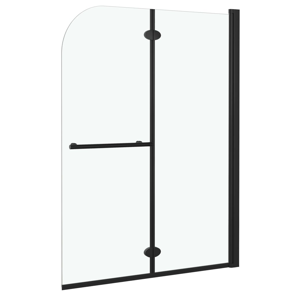 Faltbare Duschkabine 2 Paneele ESG 95x140 cm Schwarz - Premium Duschkabinen & -türen - Just €177.09! Shop now at homesales4u