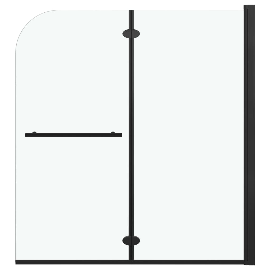 Faltbare Duschkabine 2 Paneele ESG 120x140 cm Schwarz - Premium Duschkabinen & -türen - Just €201.64! Shop now at homesales4u