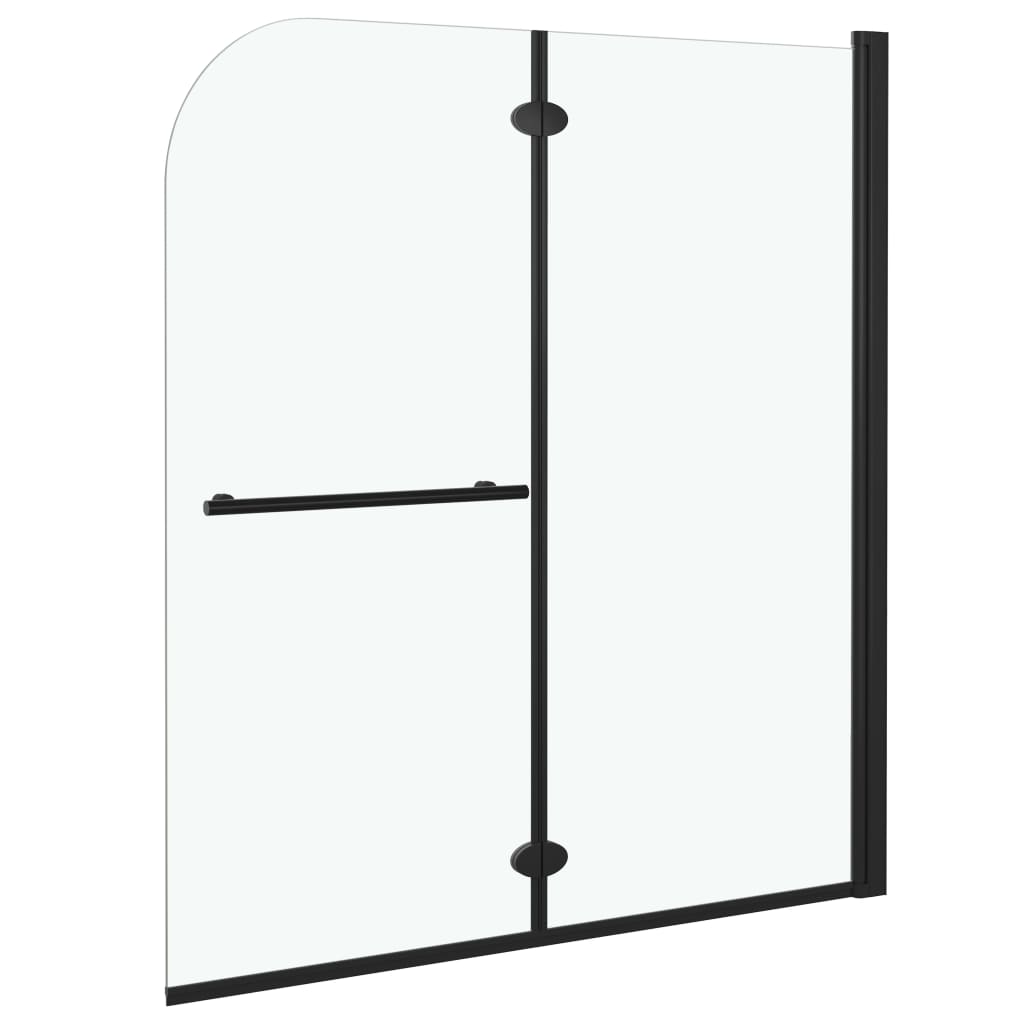 Faltbare Duschkabine 2 Paneele ESG 120x140 cm Schwarz - Premium Duschkabinen & -türen - Just €201.64! Shop now at homesales4u