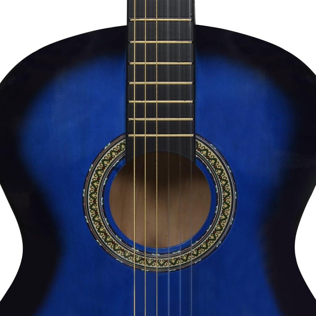 Klassikgitarre für Anfänger mit Tasche Blau 4/4 39" - Premium Gitarren - Just €102.19! Shop now at homesales4u