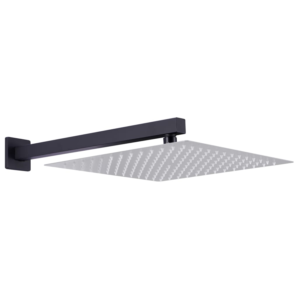 Duscharm Quadratisch Edelstahl 201 Schwarz 40 cm - Premium Duschkabinen & -türen - Just €32.18! Shop now at homesales4u