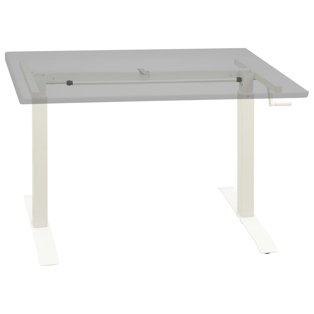 Schreibtisch-Gestell Manuell Höhenverstellbar Handkurbel Weiß - Premium Arbeitsplätze im Großraumbüro - Just €190.87! Shop now at homesales4u