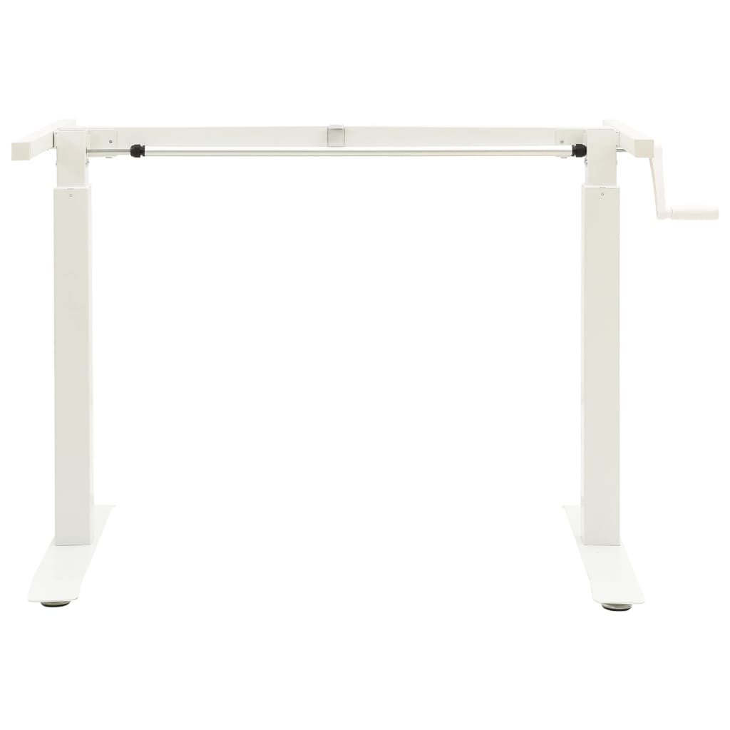Schreibtisch-Gestell Manuell Höhenverstellbar Handkurbel Weiß - Premium Arbeitsplätze im Großraumbüro - Just €190.87! Shop now at homesales4u