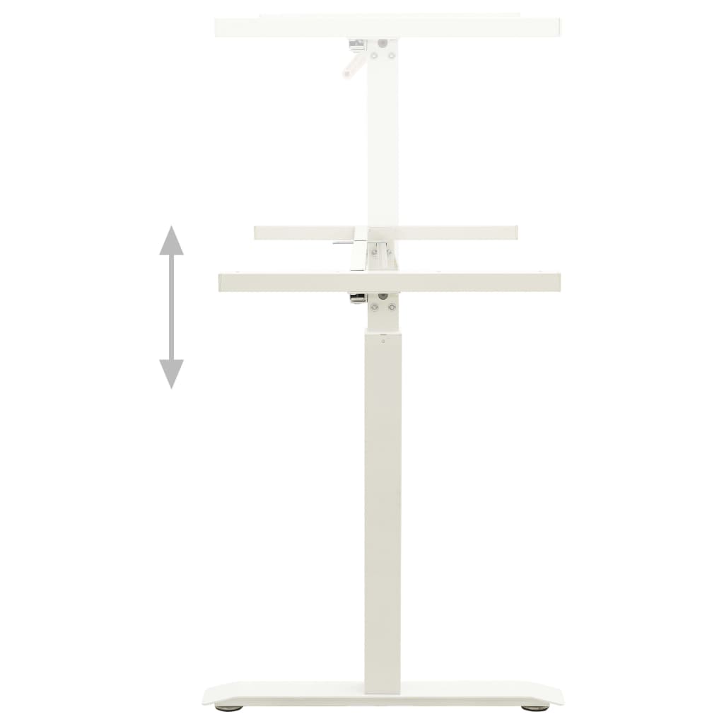 Schreibtisch-Gestell Manuell Höhenverstellbar Handkurbel Weiß - Premium Arbeitsplätze im Großraumbüro - Just €190.87! Shop now at homesales4u