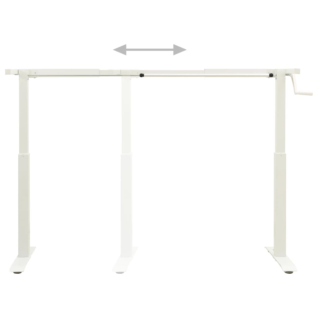 Schreibtisch-Gestell Manuell Höhenverstellbar Handkurbel Weiß - Premium Arbeitsplätze im Großraumbüro - Just €190.87! Shop now at homesales4u