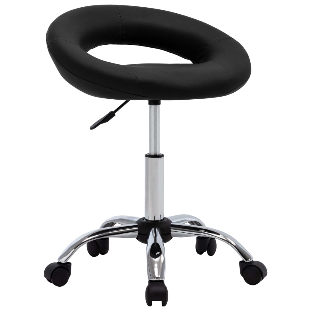 Arbeitshocker auf Rollen Schwarz Kunstleder - Premium Bürostühle - Just €82.54! Shop now at homesales4u