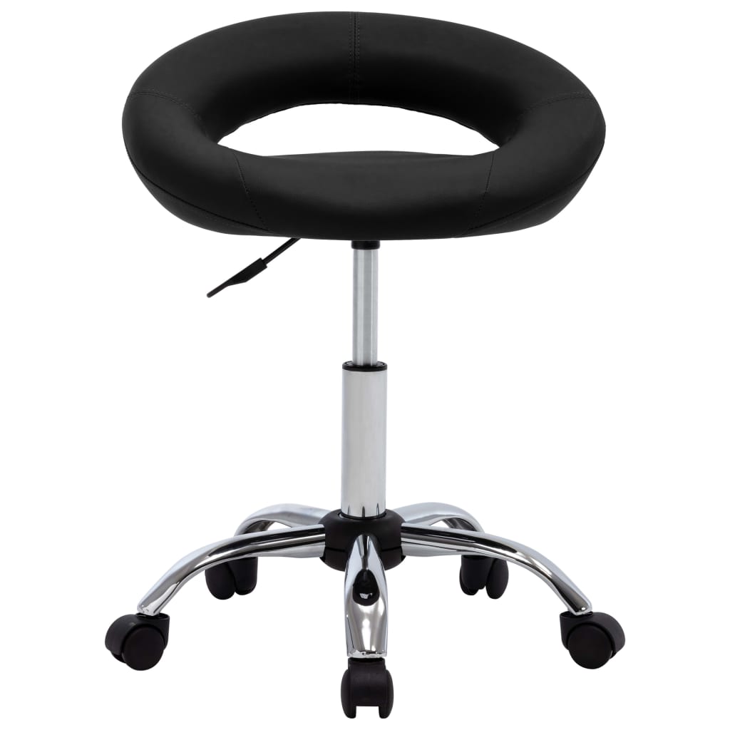 Arbeitshocker auf Rollen Schwarz Kunstleder - Premium Bürostühle - Just €82.54! Shop now at homesales4u