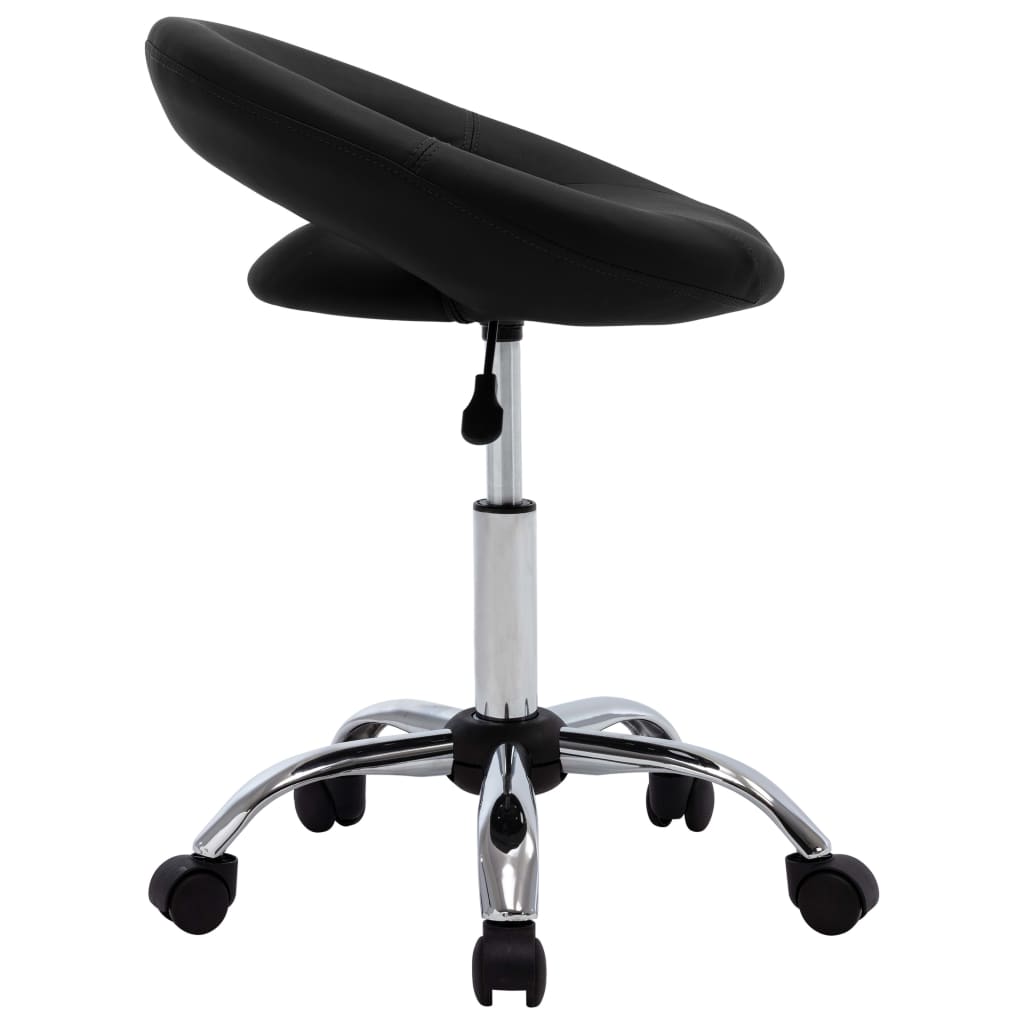 Arbeitshocker auf Rollen Schwarz Kunstleder - Premium Bürostühle - Just €82.54! Shop now at homesales4u
