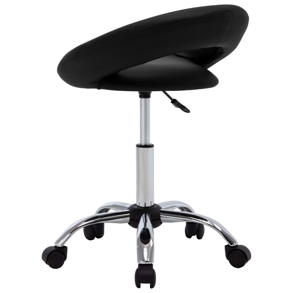 Arbeitshocker auf Rollen Schwarz Kunstleder - Premium Bürostühle - Just €82.54! Shop now at homesales4u