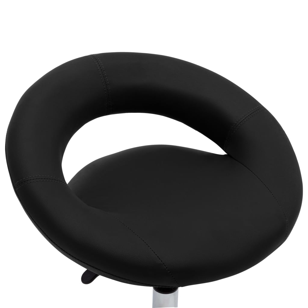 Arbeitshocker auf Rollen Schwarz Kunstleder - Premium Bürostühle - Just €82.54! Shop now at homesales4u