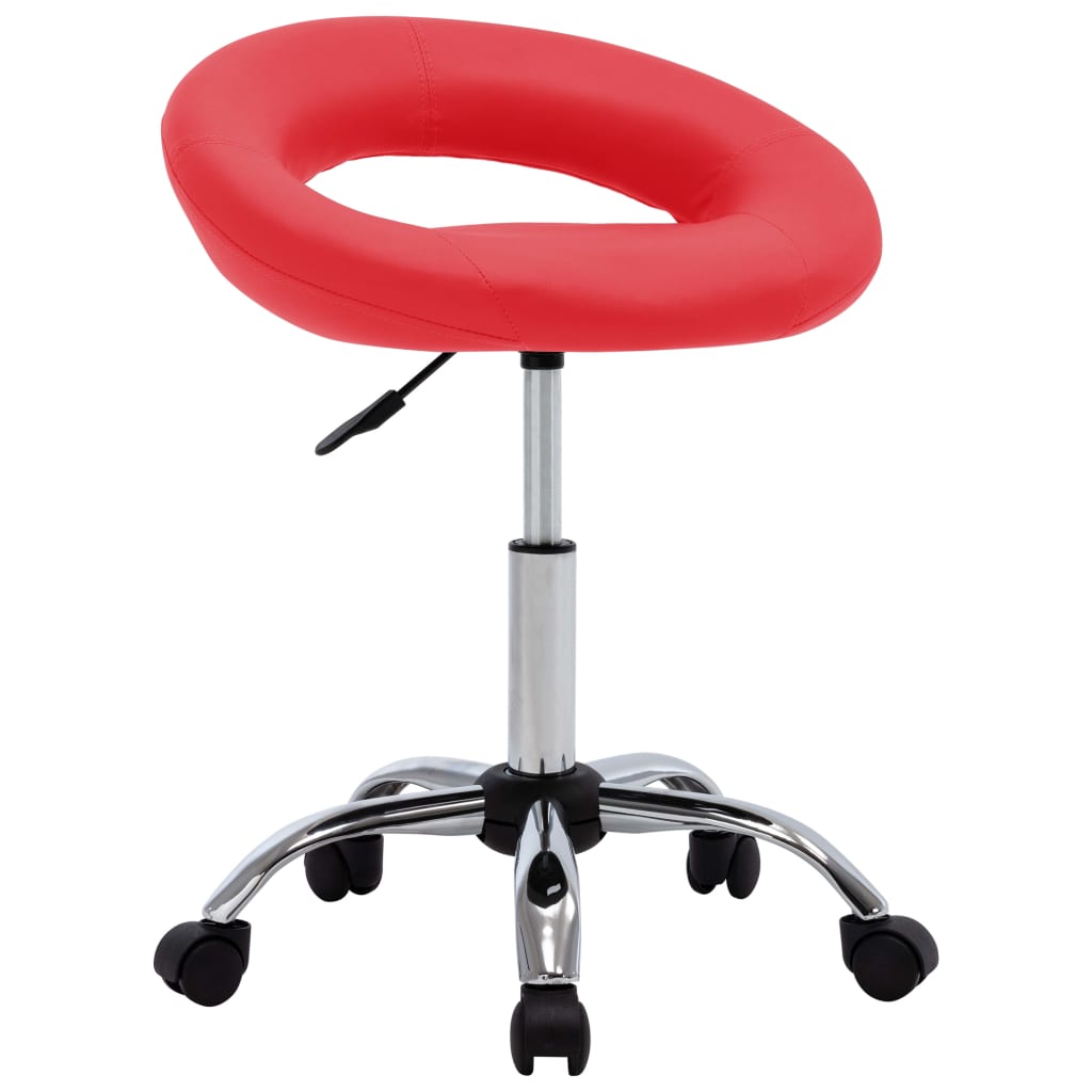 Arbeitshocker auf Rollen Rot Kunstleder - Premium Bürostühle - Just €81.67! Shop now at homesales4u