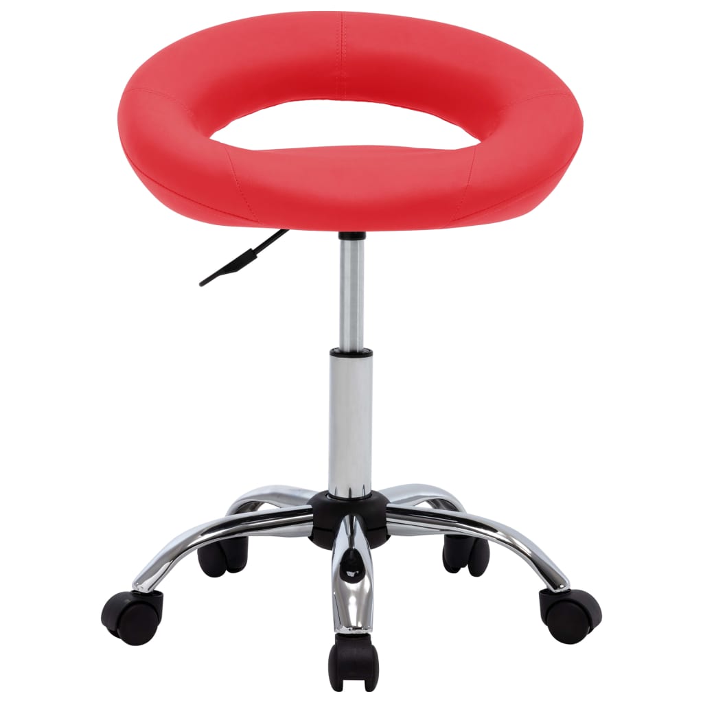 Arbeitshocker auf Rollen Rot Kunstleder - Premium Bürostühle - Just €81.67! Shop now at homesales4u