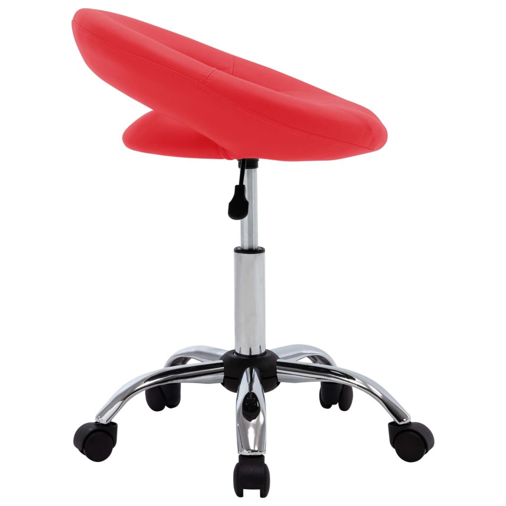 Arbeitshocker auf Rollen Rot Kunstleder - Premium Bürostühle - Just €81.67! Shop now at homesales4u