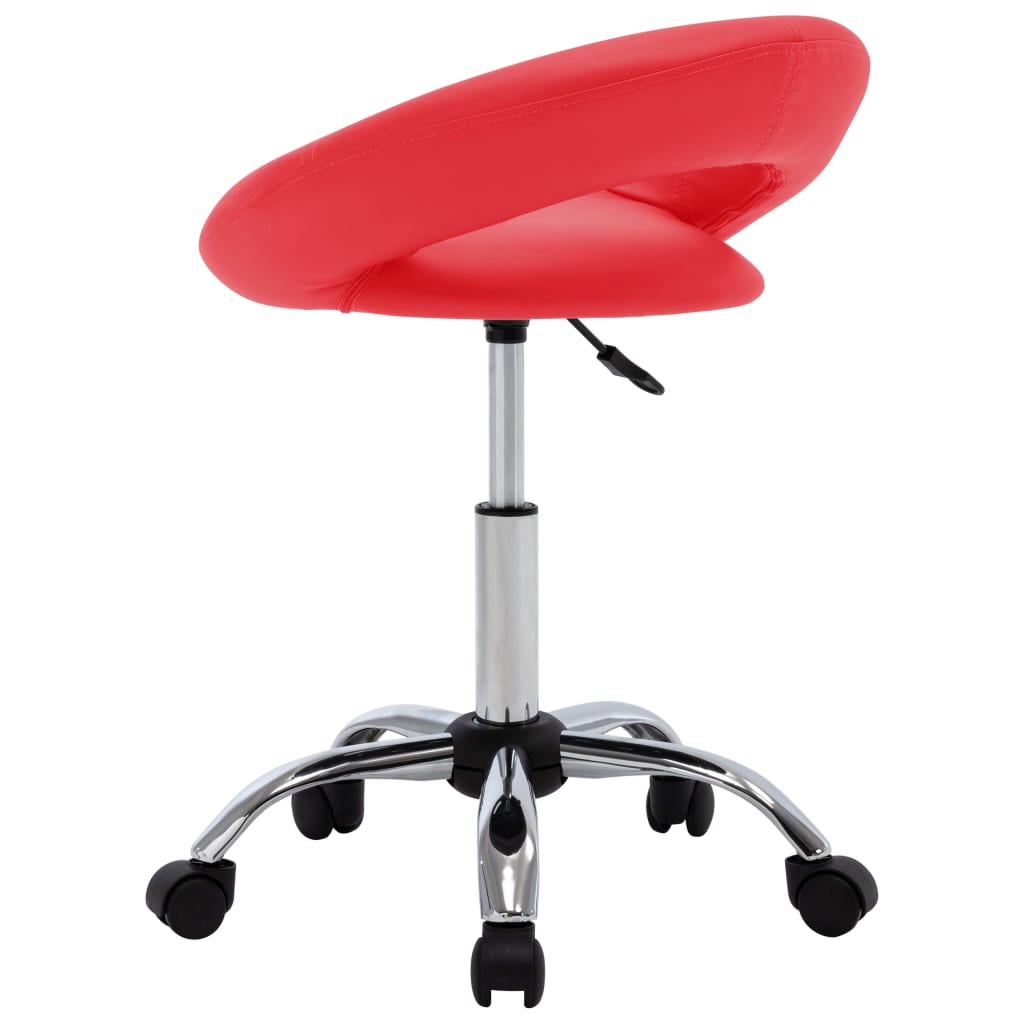 Arbeitshocker auf Rollen Rot Kunstleder - Premium Bürostühle - Just €81.67! Shop now at homesales4u