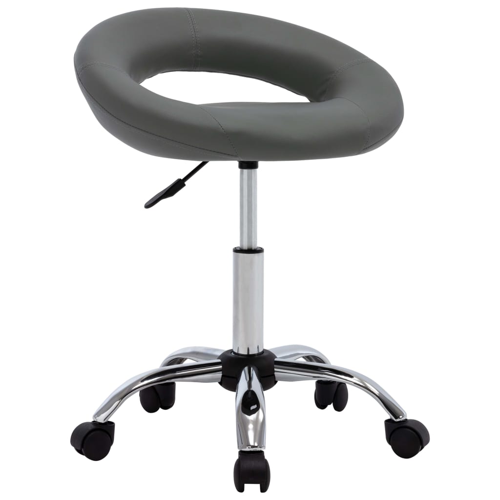 Arbeitshocker auf Rollen Grau Kunstleder - Premium Bürostühle - Just €84.11! Shop now at homesales4u