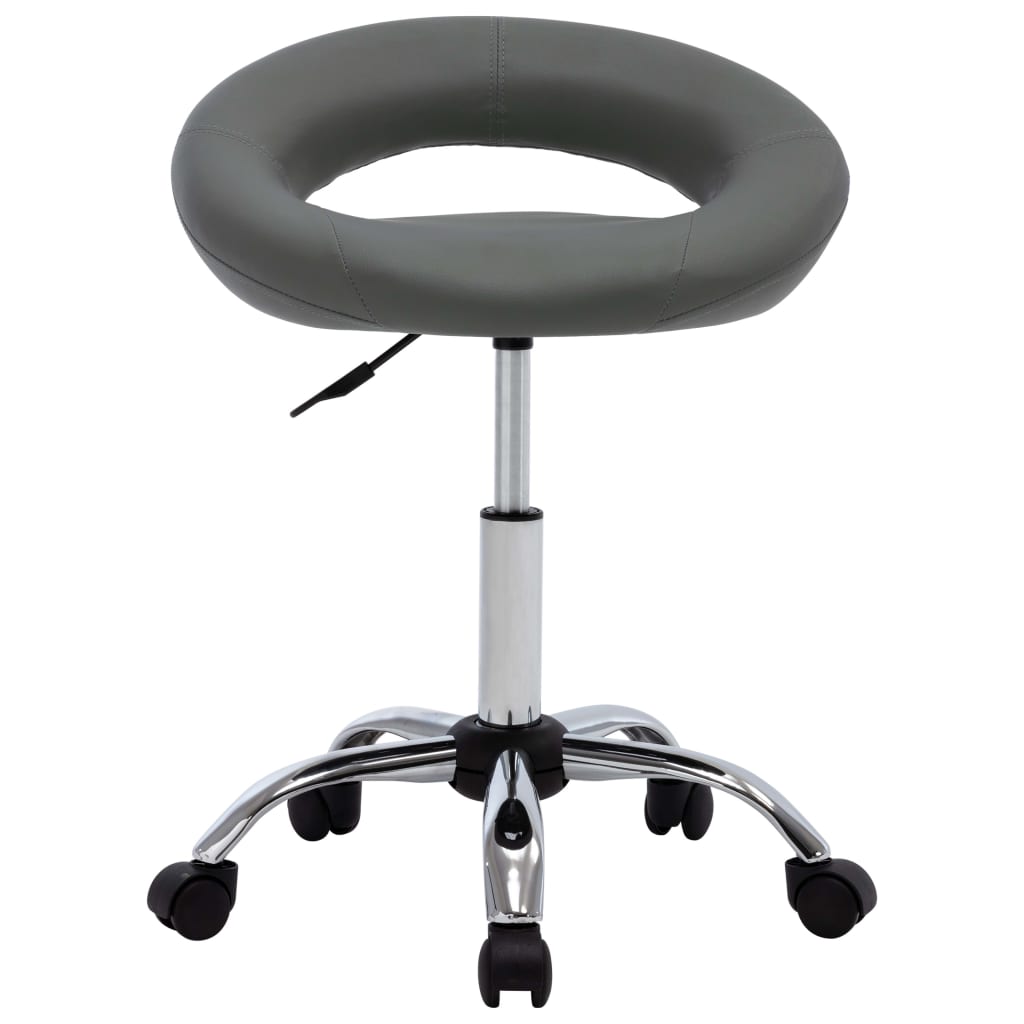 Arbeitshocker auf Rollen Grau Kunstleder - Premium Bürostühle - Just €84.11! Shop now at homesales4u