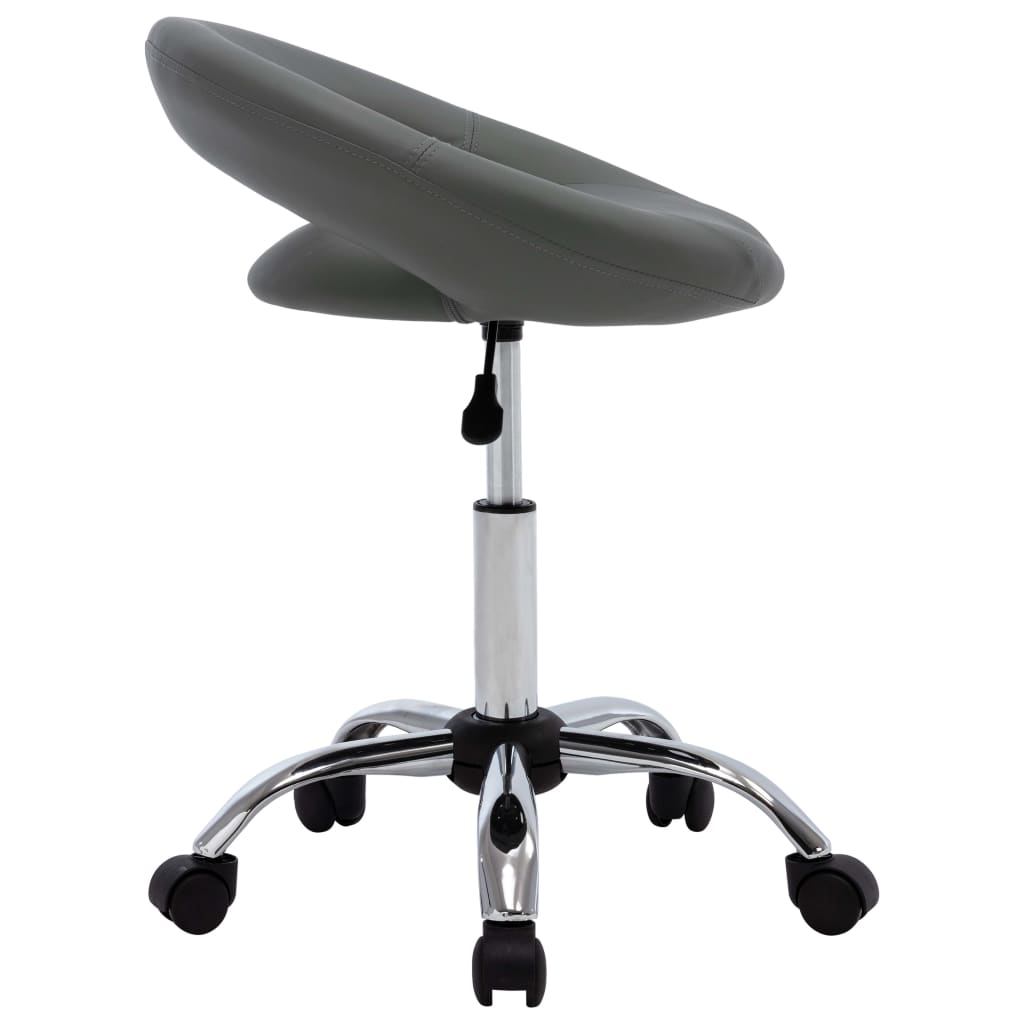 Arbeitshocker auf Rollen Grau Kunstleder - Premium Bürostühle - Just €84.11! Shop now at homesales4u