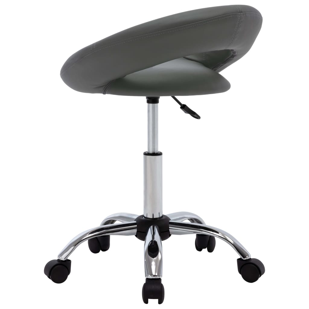 Arbeitshocker auf Rollen Grau Kunstleder - Premium Bürostühle - Just €84.11! Shop now at homesales4u