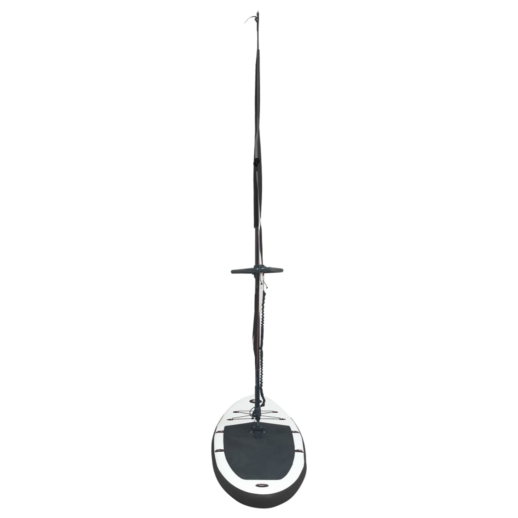 Aufblasbares SUP-Board mit Segel Set Schwarz und Weiß - Premium Paddelboards - Just €793.29! Shop now at homesales4u