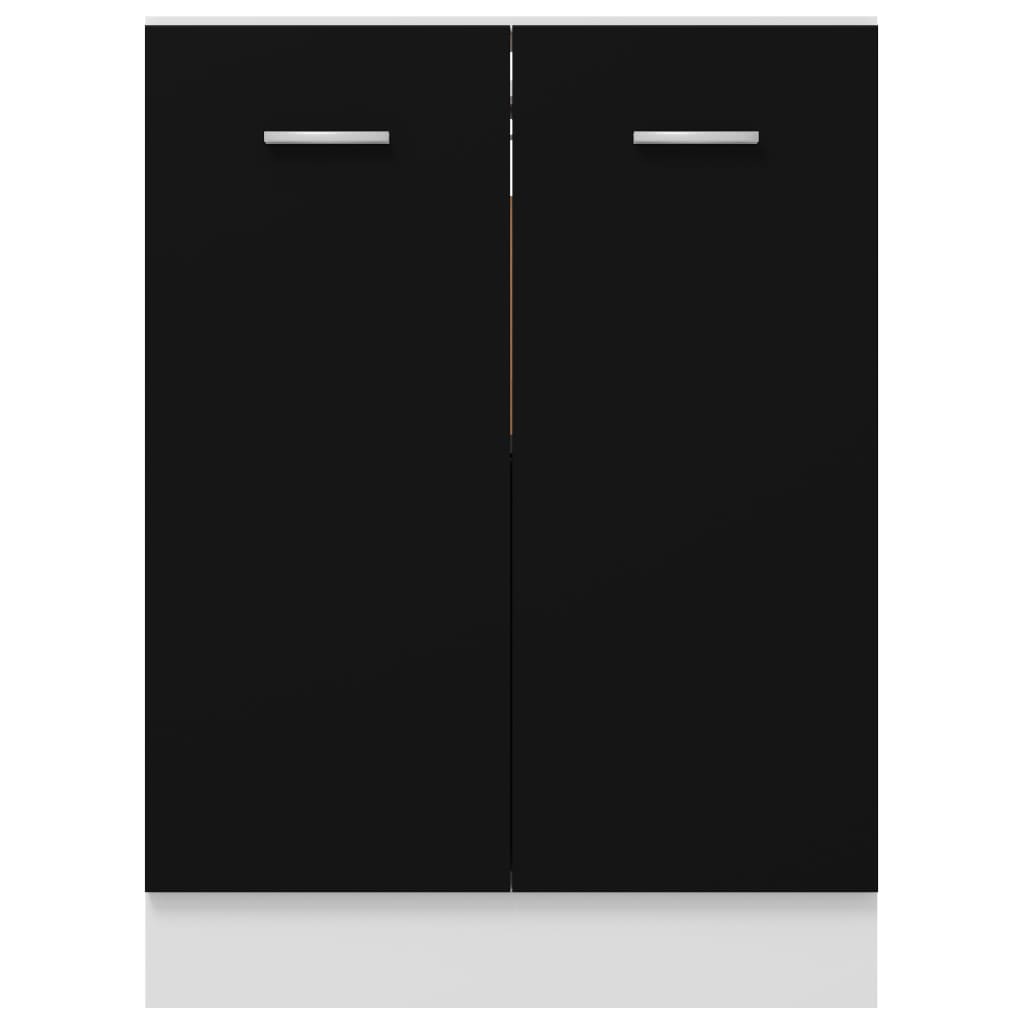 Unterschrank Lyon Schwarz 60x46x81,5 cm Holzwerkstoff - Premium Küchenschränke - Just €116.21! Shop now at homesales4u