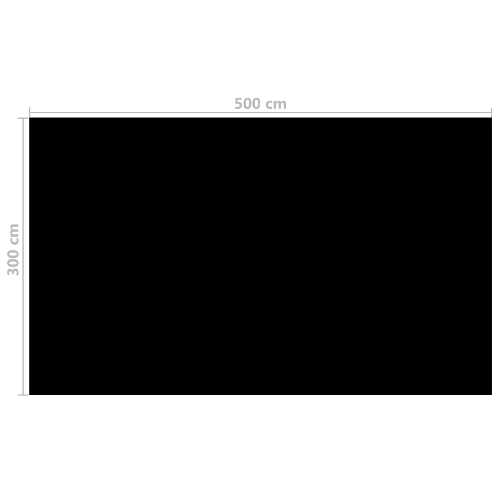 Rechteckige Poolabdeckung 500x300 cm PE Schwarz - Premium Poolabdeckungen & -unterlagen - Just €62.44! Shop now at homesales4u