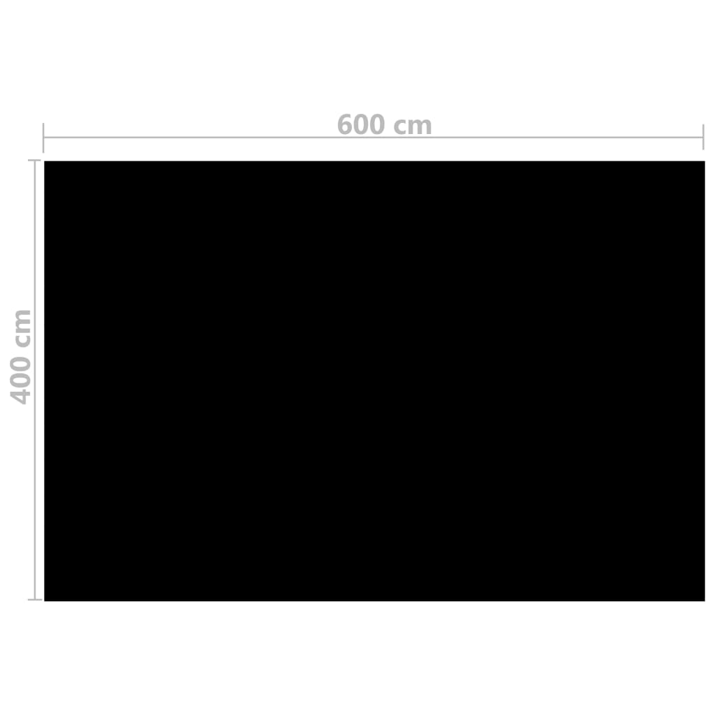 Rechteckige Poolabdeckung 600x400 cm PE Schwarz - Premium Poolabdeckungen & -unterlagen - Just €94.27! Shop now at homesales4u