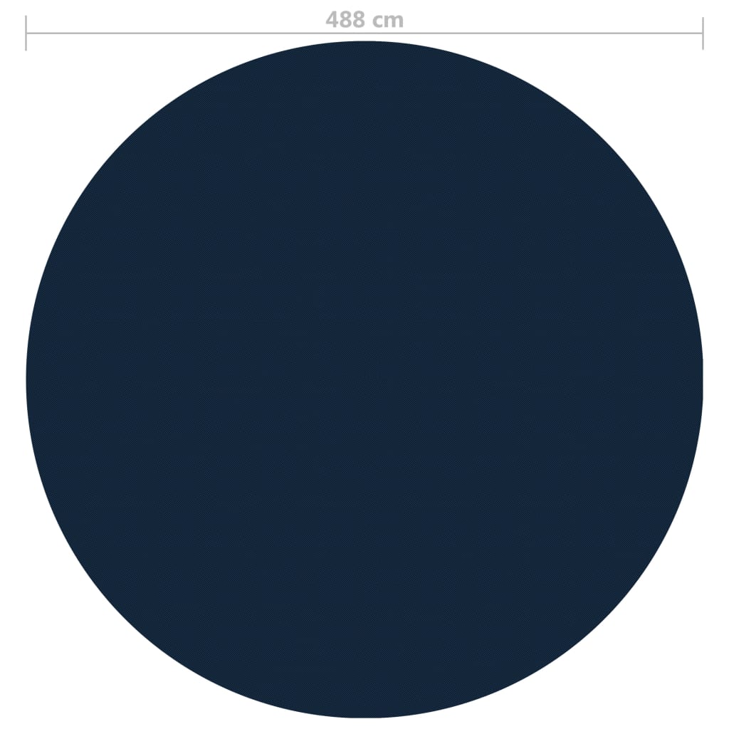 Treibende Pool-Solarplane PE 488 cm Schwarz und Blau - Premium Poolabdeckungen & -unterlagen - Just €87.69! Shop now at homesales4u