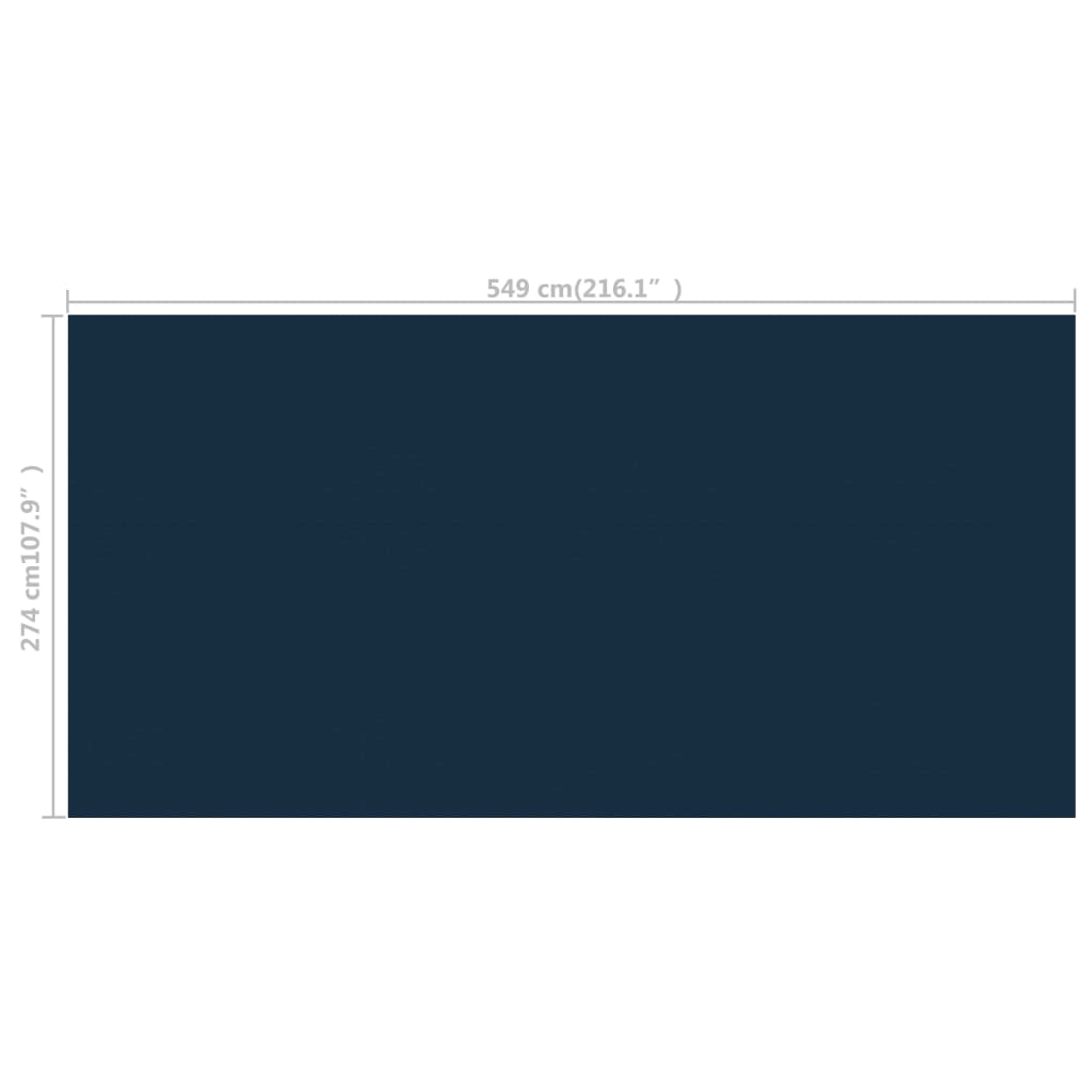 Treibende Pool-Solarplane PE 549x274 cm Schwarz und Blau - Premium Poolabdeckungen & -unterlagen - Just €61.27! Shop now at homesales4u