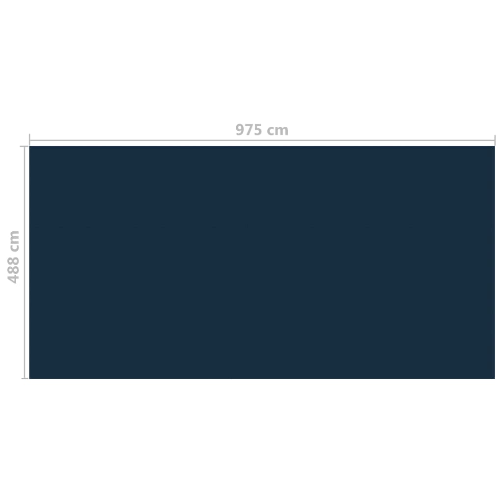 Treibende Pool-Solarplane PE 975x488 cm Schwarz und Blau - Premium Poolabdeckungen & -unterlagen - Just €174.23! Shop now at homesales4u