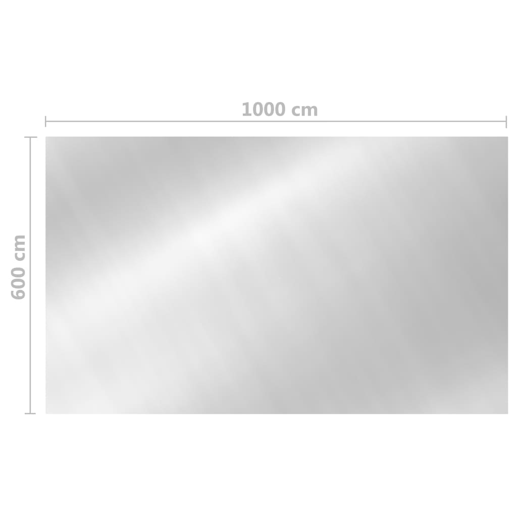 Rechteckige Poolabdeckung 1000x600 cm PE Silbern - Premium Poolabdeckungen & -unterlagen - Just €190.08! Shop now at homesales4u