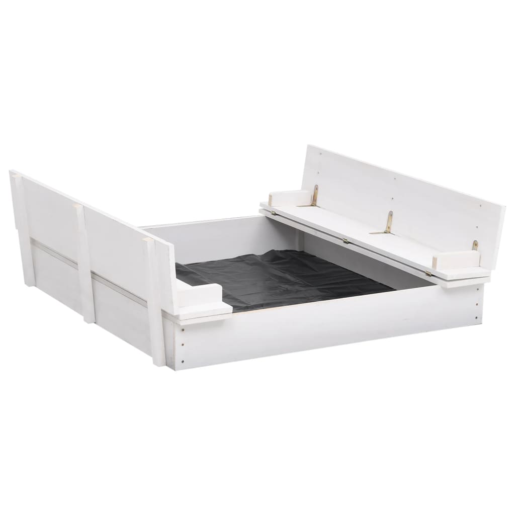 Sandkasten Tannenholz Weiß 95x90x15 cm - Premium Sandkästen - Just €133.60! Shop now at homesales4u