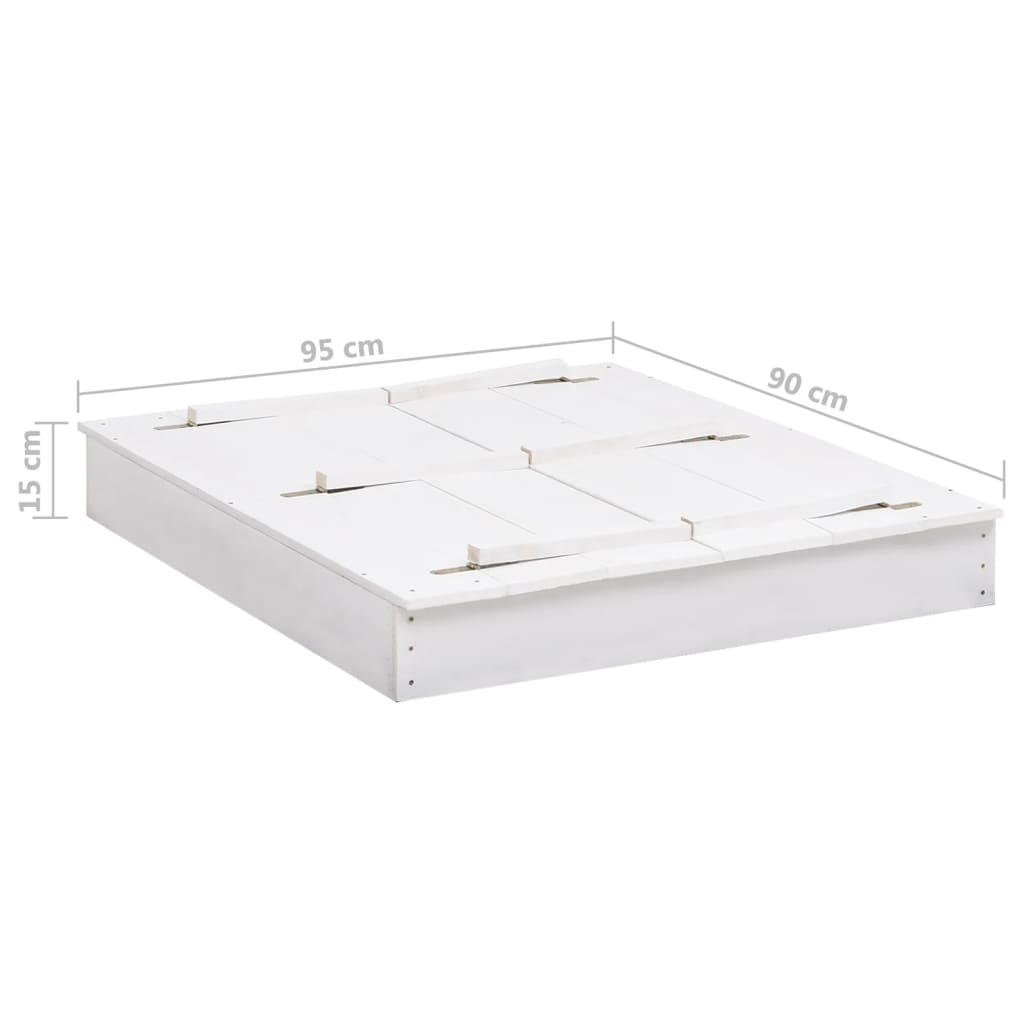 Sandkasten Tannenholz Weiß 95x90x15 cm - Premium Sandkästen - Just €133.60! Shop now at homesales4u