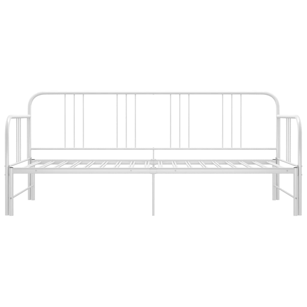 Ausziehsofa Bettgestell Weiß Metall 90x200 cm - Premium Betten & Bettgestelle - Just €165.94! Shop now at homesales4u