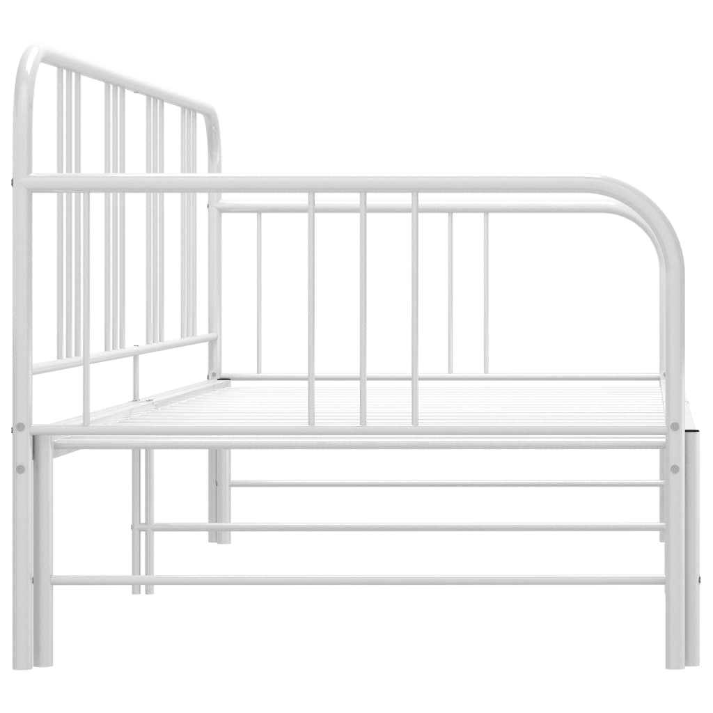 Ausziehsofa Bettgestell Weiß Metall 90x200 cm - Premium Betten & Bettgestelle - Just €165.94! Shop now at homesales4u