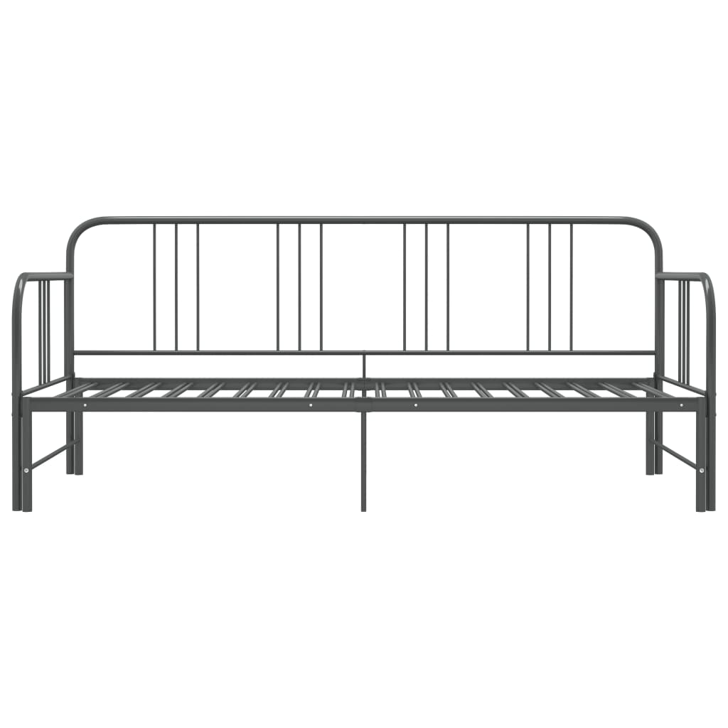 Ausziehsofa Bettgestell Grau Metall 90x200 cm - Premium Betten & Bettgestelle - Just €174! Shop now at homesales4u