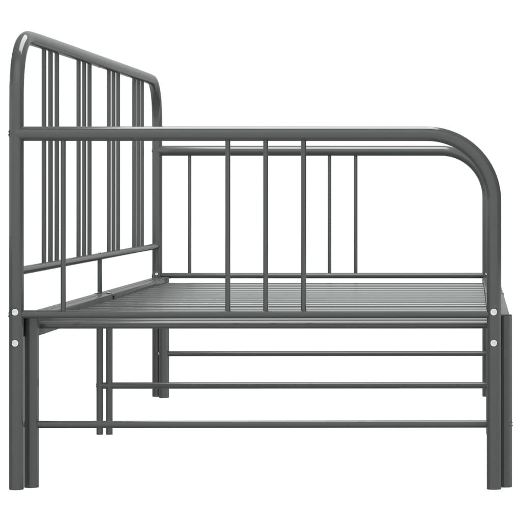 Ausziehsofa Bettgestell Grau Metall 90x200 cm - Premium Betten & Bettgestelle - Just €174! Shop now at homesales4u