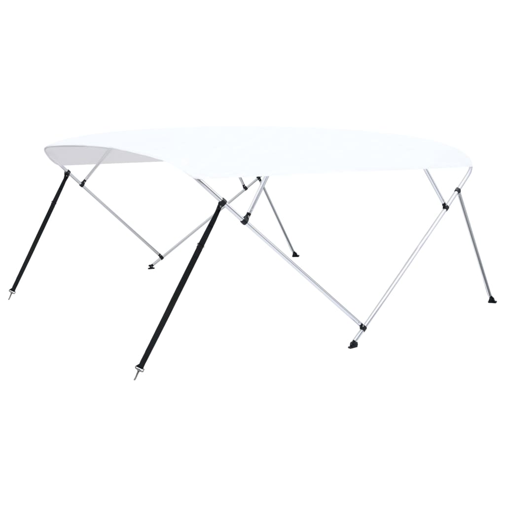 4-Bow Bimini Top Weiß 243x(230-244)x137 cm - Premium Bootspersenninge & Bootsplanen - Just €243.75! Shop now at homesales4u