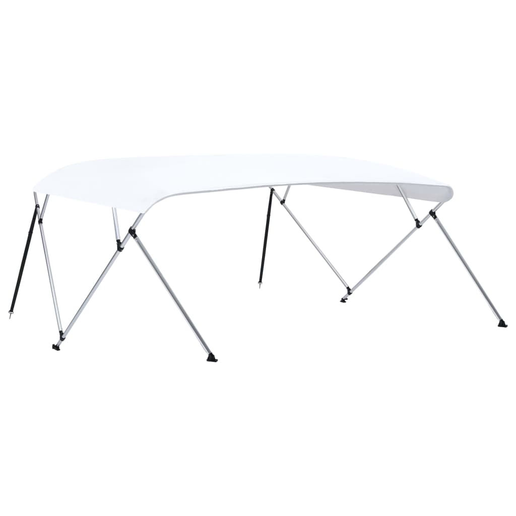 4-Bow Bimini Top Weiß 243x(230-244)x137 cm - Premium Bootspersenninge & Bootsplanen - Just €243.75! Shop now at homesales4u