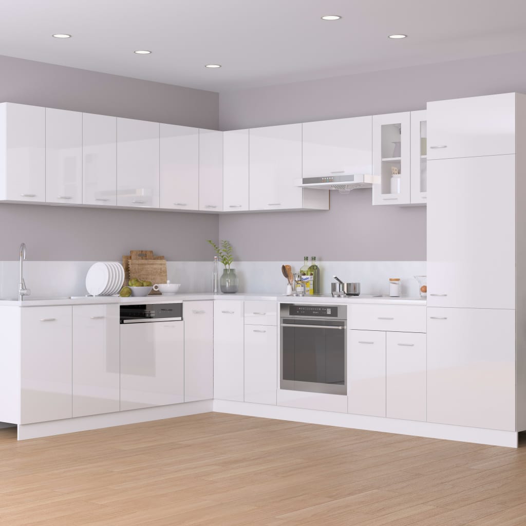 Hängeschränke 2 Stk. Lyon Hochglanz-Weiß 50x31x60 cm Holzwerkstoff - Premium Küchenschränke - Just €110.33! Shop now at homesales4u