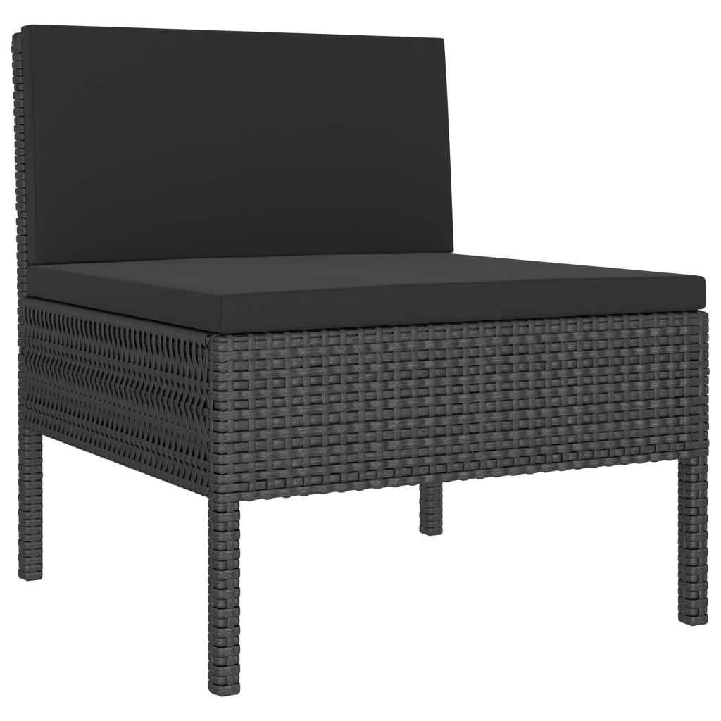 10-tlg. Garten-Lounge-Set mit Auflagen Poly Rattan Schwarz - Premium Gartenmöbel-Sets - Just €883.47! Shop now at homesales4u