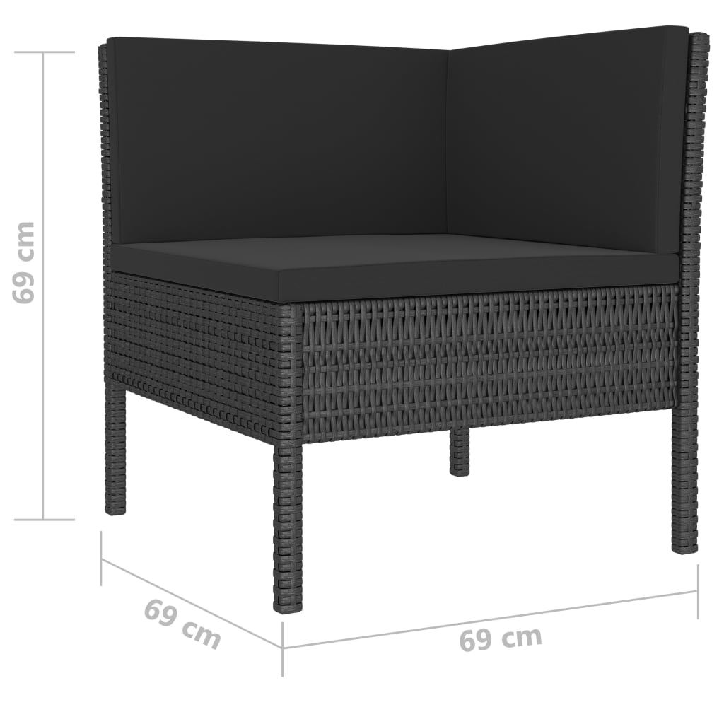 10-tlg. Garten-Lounge-Set mit Auflagen Poly Rattan Schwarz - Premium Gartenmöbel-Sets - Just €883.47! Shop now at homesales4u
